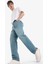 %100 Pamuk Baggy Fit Geniş Kalıp Normal Bel Geniş Paça Soluk Efektli Jean Pantolon D7279AX25SP 2