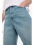 %100 Pamuk Baggy Fit Geniş Kalıp Normal Bel Geniş Paça Soluk Efektli Jean Pantolon D7279AX25SP 8