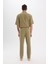 %100 Pamuk Relax Fit Rahat Kesim Yazlık Müslin Kısa Paça Pamuklu Jogger Pantolon D6144AX25SM 7