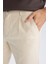 %100 Pamuk Relax Fit Rahat Kesim Düz Paça Keten Görünümlü Yazlık Kumaş Pantolon D4251AX25SM 7