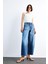 Wide Baggy Fit Yıkamalı Jean Pantolon F7501AX25SM 4