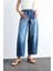 Wide Baggy Fit Yıkamalı Jean Pantolon F7501AX25SM 6