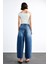 Wide Baggy Fit Yıkamalı Jean Pantolon F7501AX25SM 7