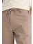 %100 Pamuk Regular Fit Düz Paça Gabardin Bermuda Şort C5397AX25SM 4