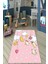 Pembe Kız Çocuk Odası Halısı Kaymaz Taban Makinede Yıkanabilir Dot Tabanlı Çocuk Halısı 10181B 3