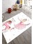 Prenses Desenli Pembe Kaymaz Taban Makinede Yıkanabilir Dot Tabanlı Çocuk Halısı 10011A 3
