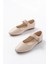 2606 Bej Baretli Günlük Bayan Ayakkabı 5