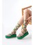 861-1010 Çimen Yeşili Gümüş Taşlı Bilekten Bağlamalı Kadın Sandalet 3