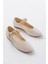 İNF-6363 Bej Havlu Desenli Baret Tokalı Günlük Bayan Ayakkabı 3