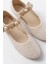 İNF-6363 Bej Havlu Desenli Baret Tokalı Günlük Bayan Ayakkabı 4