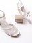 K-13 Beyaz Günlük Topuklu Kadın Sandalet 4