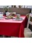 Vınterfınt Masa Örtüsü 145 x 240 cm Kırmızı Pamuklu Yıkama Sonrası Renk Değiştirmez 3