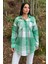 Yeşil Çift Cepli, Ekose Desenli, Rahat Kalıp, Salaş Kaşe Gömlek 4