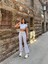 Gri Polyamid Elastan Crop Takım 4