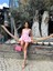 Pembe Kare Yaka Balon Kollu Bluz 2