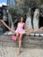 Pembe Kare Yaka Balon Kollu Bluz 5