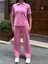 Pembe Polyester Elastan Polo Yaka Takım 1