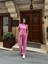 Pembe Polyester Elastan Polo Yaka Takım 3