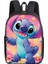 Stitch Angel Disney Sırt Çantası Okul Çantası Çocuklar Için Karikatür Karikatür Hafif Okul Çantaları Büyük Kapasiteli Erkekler Çocuklar Kids Çakası Hediye Renk: S04 (Yurt Dışından) 1