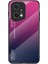Oppo Find X5 Pro Için Şık Degrade Renkli Telefon Kılıfı, Düşmeye Lı Temperli Cam + Pc + Tpu Hibrit Arka Kapak - Degrade Gül (Yurt Dışından) 1