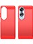 Oppo A60 4g Kılıf Koruyucu Karbon Fiber Doku Tpu Telefon Kılıfı-Kırmızı (Yurt Dışından) 3
