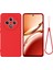 Oppo RENO12 F 5g (Oppo RENO12 Fs) Neo Kılıf Düşmeye Karşı Dayanıklı Sıvı Silikon Telefon Kılıfı Kayışlı-Kırmızı (Yurt Dışından) 1