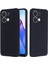 Oppo Reno8 5g (Küresel Sürüm) Için Yumuşak Sıvı Silikon Kılıf Parmak Izi Önleyici Çizilmez Fiber Astar Kamera Koruyucu Telefon Kılıfı Kayışlı-Siyah (Yurt Dışından) 2
