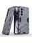 Oppo RENO12 5g(Global)Kılıf Kickstand Hibrit Sert Pc Yumuşak Tpu Telefon Kılıfı-Gri (Yurt Dışından) 4