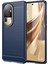 Oppo RENO10 Pro 5G(GLOBAL)/RENO10 5g(Global) Fırçalanmış Telefon Kılıfı Karbon Fiber Doku Tpu Düşmeye Dayanıklı Kapak-Mavi (Yurt Dışından) 1