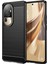 Oppo RENO10 Pro 5G(GLOBAL)/RENO10 5g(Global) Fırçalanmış Telefon Kılıfı Karbon Fiber Doku Tpu Düşmeye Dayanıklı Kapak-Siyah (Yurt Dışından) 1
