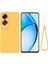 Oppo A60 4g Cep Telefonu Kılıfı Sıvı Silikon Çizilmeye Dayanıklı Telefon Kılıfı Kayışlı-Sarı (Yurt Dışından) 1