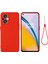 Oppo Reno7 Z 5g/reno7 Lite 5G/F21 Pro 5g/reno8 Lite 5g Sıvı Silikon Kılıf Hassas Kesikler Kamera Koruma Kılıfı Kayışlı-Kırmızı (Yurt Dışından) 1