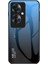 Oppo RENO11 F 5g Kılıf Temperli Cam+Pc+Tpu Hibrit Telefon Kılıfı-Degrade Mavi Siyah (Yurt Dışından) 1