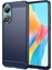 Oppo A78 4g Için Koruyucu Tpu Telefon Kılıfı, Karbon Fiber Doku Fırçalanmış Telefon Kılıfı-Mavi (Yurt Dışından) 1