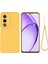 Oppo A80 5g Kılıf Sıvı Silikon Çizilmez Telefon Kılıfı El Kayışı Ile-Sarı (Yurt Dışından) 1