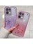 Kadem Oppo Reno8 5g (Küresel Sürüm) Yapay Elmas Dekor Çiçek Desenli Telefon Kılıfı Degrade Renk Parıltılı Toz Düşmeye Karşı Tpu Kapak-Mor (Yurt Dışından) 2