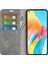 Oppo A78 4g Skin-Touch Deri Cüzdan Telefon Kılıfı Manyetik Otomatik Emici Stand Telefon Kılıfı-Gri (Yurt Dışından) 4