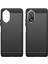 Oppo A38 4g Kılıf Esnek Tpu Telefon Kılıfı Fırçalanmış Karbon Fiber Doku Kabuk-Siyah (Yurt Dışından) 3
