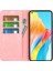 Oppo A78 4g Skin-Touch Deri Cüzdan Telefon Kılıfı Manyetik Otomatik Emici Stand Telefon Kılıfı-Pembe (Yurt Dışından) 4
