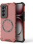 Oppo RENO12 Pro 5g (Küresel) Manyetik Kılıf Petek Doku Çift Katmanlı Tpu+Pc Telefon Kılıfı-Kırmızı (Yurt Dışından) 1