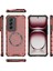Oppo RENO12 Pro 5g (Küresel) Manyetik Kılıf Petek Doku Çift Katmanlı Tpu+Pc Telefon Kılıfı-Kırmızı (Yurt Dışından) 5