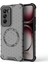 Oppo RENO12 Pro 5g (Küresel) Manyetik Kılıf Petek Doku Çift Katmanlı Tpu+Pc Telefon Kılıfı-Gri (Yurt Dışından) 1
