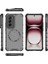 Oppo RENO12 Pro 5g (Küresel) Manyetik Kılıf Petek Doku Çift Katmanlı Tpu+Pc Telefon Kılıfı-Gri (Yurt Dışından) 5