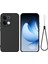 Oppo RENO13 5g (Küresel) Sıvı Silikon Kılıf Telefon Arka Kapağı El Kayışı Ile-Siyah (Yurt Dışından) 1