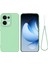 Oppo RENO13 5g (Global) Sıvı Silikon Kılıf Telefon Arka Kapağı El Kayışı Ile-Yeşil (Yurt Dışından) 1