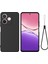 Oppo A5 Pro 4g(Global)/5g(Global)/a5 Energy 5g(China) Sıvı Silikon Kılıf Telefon Arka Kapağı El Kayışı Ile-Siyah (Yurt Dışından) 1
