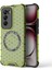 Oppo RENO12 5g (Global) Manyetik Kılıf Honeycomb Hybrid Serisi Tpu+Pc Telefon Kılıfı-Yeşil (Yurt Dışından) 1