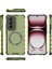 Oppo RENO12 5g (Global) Manyetik Kılıf Honeycomb Hybrid Serisi Tpu+Pc Telefon Kılıfı-Yeşil (Yurt Dışından) 5