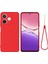 Oppo A5 Pro 4g(Global)/5g(Global)/a5 Energy 5g(China) Sıvı Silikon Kılıf Telefon Arka Kapağı El Kayışı Ile-Kırmızı (Yurt Dışından) 1