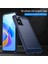 Oppo A36/A76/REALME 9i 4g Fırçalanmış Yüzey Karbon Fiber Doku Tpu Arka Kılıf Telefon Kılıfı-Mavi (Yurt Dışından) 2